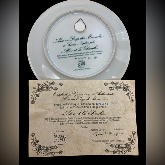 Limoges,  Alice in Wonderland collection Limited Edition, Plate #2 - Picture 6 of 7